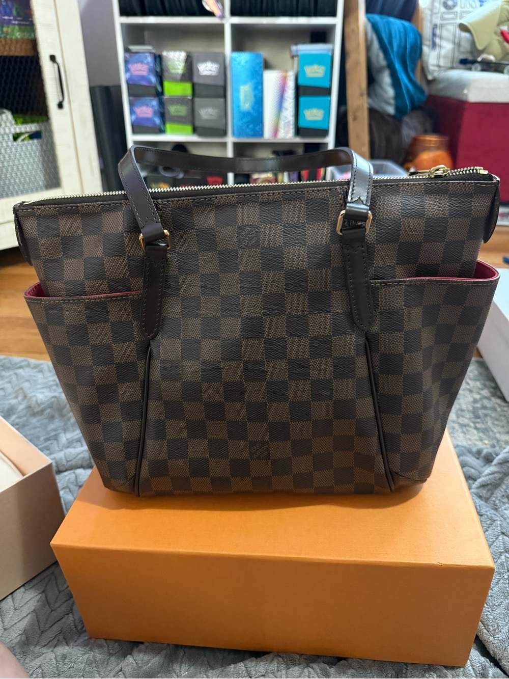 Louis Vuitton Damier Shoulder Bag Medium Tote